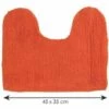 MSV Tapis De Bain Lavabo & Wc Coton 45x35cm Orange - Orange