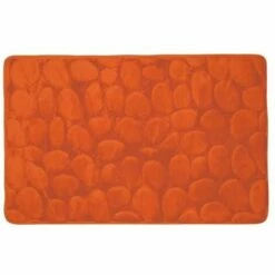 MSV Tapis De Bain Microfibre PEBBLE 40x60cm Orange