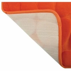 MSV Tapis De Bain Microfibre PEBBLE 40x60cm Orange -Promos MSV Magasin 30013847 3