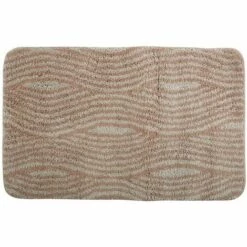 MSV Tapis De Bain Microfibre 50x80cm Wave - Beige