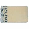 MSV Tapis De Bain Microfibre ZANZIBAR 45x75cm Beige & Bleu - Beige