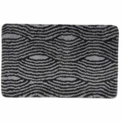 MSV Tapis De Bain Microfibre 50x80cm Wave Gris - Gris