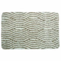 MSV Tapis De Bain Microfibre 50x80cm Wave Taupe - Taupe