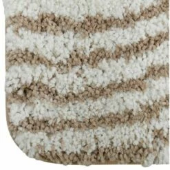 MSV Tapis De Bain Microfibre 50x80cm Wave Taupe - Taupe -Promos MSV Magasin 30014036 3