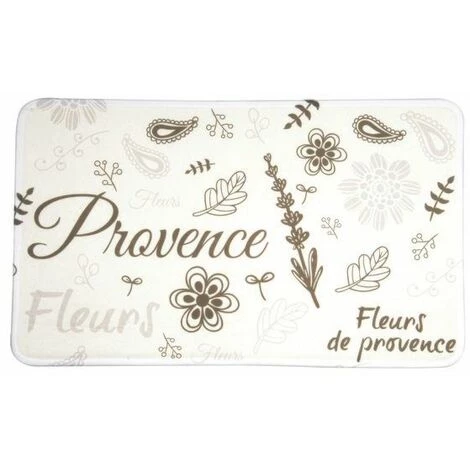 MSV Tapis De Bain Microfibre 45x75cm Provence - Beige 1 MSV Tapis De Bain Microfibre 45x75cm Provence - Beige