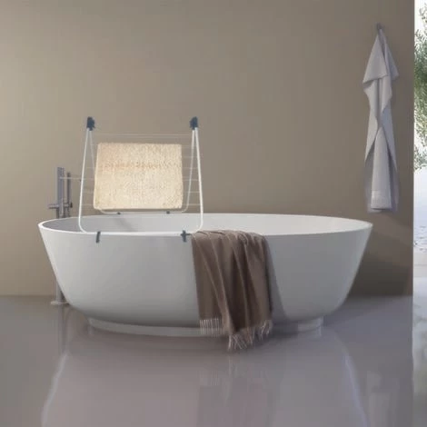 MSV Etendoir à Linge Pour Baignoire 10M Acier Blanc - Blanc 3 MSV Etendoir à Linge Pour Baignoire 10M Acier Blanc - Blanc – Image 3