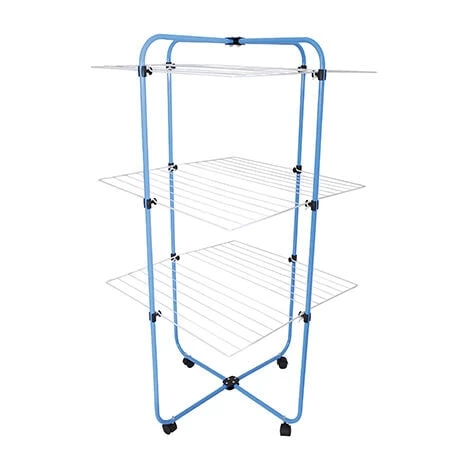 MSV Etendoir à Linge Tour 3 Niveaux 30M Acier Bleu - Bleu 1 MSV Etendoir à Linge Tour 3 Niveaux 30M Acier Bleu - Bleu