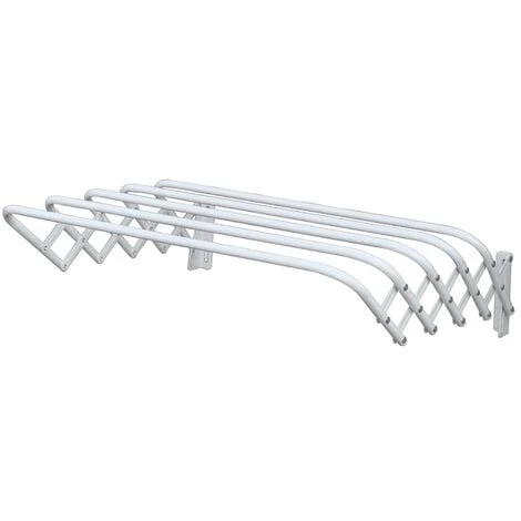 MSV Etendoir à Linge Extensible Mural Acier 3M Acier Blanc - Blanc 1 MSV Etendoir à Linge Extensible Mural Acier 3M Acier Blanc - Blanc