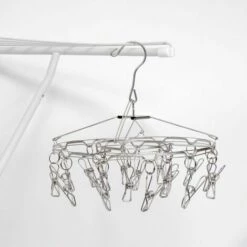 MSV Sechoir à Sous-vêtements Rond En Inox - Gris