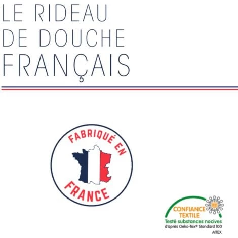 MSV Rideau De Douche Français Polyester 180x200cm ESQUISSE Motif Argenté - Argent 3 MSV Rideau De Douche Français Polyester 180x200cm ESQUISSE Motif Argenté - Argent – Image 3