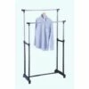 MSV Double Portant à Vêtements Extensible 95-160cm Inox Noir - Noir