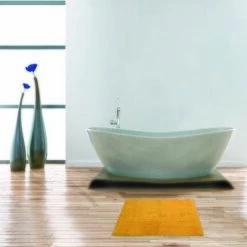 MSV Tapis De Bain Coton DALIJA 45x70cm Safran - Safran -Promos MSV Magasin 30388475 3