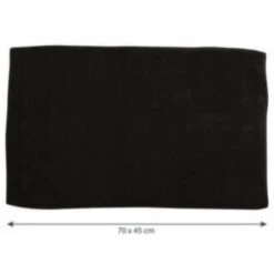 MSV Tapis De Bain Coton 45x70cm Noir - Noir
