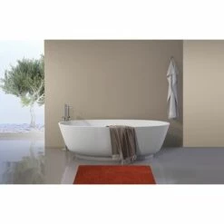 MSV Tapis De Bain Coton DALIJA 45x70cm Terracotta - Terracotta -Promos MSV Magasin 30388779 3