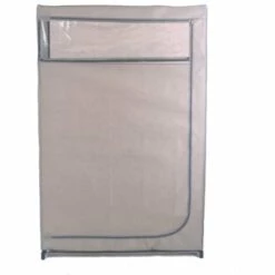 MSV Penderie Armoire à Vêtements Aéré Avec étagère à Fermeture Taupe - Taupe