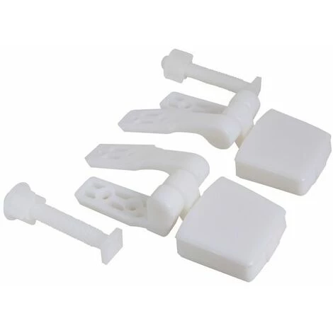 MSV Charnieres Plastique Pour Abattant Wc - Blanc 1 MSV Charnieres Plastique Pour Abattant Wc - Blanc