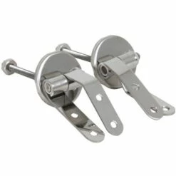 MSV Charnieres En Inox Pour Abattant Wc - Gris