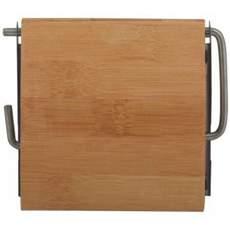 MSV Porte Rouleau Papier Wc Mural Bambou Beige - Beige 2 MSV Porte Rouleau Papier Wc Mural Bambou Beige - Beige – Image 2