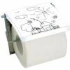 MSV Porte Rouleau Papier Wc Mural MDF & Inox JARDIN D'ENFANTS Blanc - Blanc