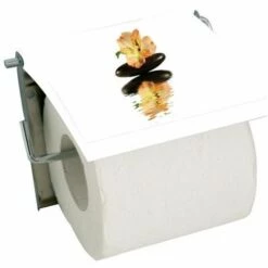 MSV Porte Rouleau Papier Wc Mural MDF & Inox MANILLA Blanc - Blanc