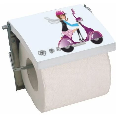 MSV Porte Rouleau Papier Wc Mural Inox & MDF JANE - Bleu 1 MSV Porte Rouleau Papier Wc Mural Inox & MDF JANE - Bleu