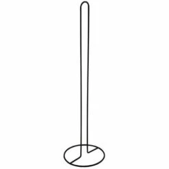 MSV Porte Rouleau Papier Wc Sur Pied Acier Noir Mat - Noir