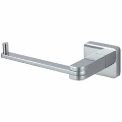 MSV Porte Rouleau Papier Wc Mural BARI Laiton Chromé Gris - Gris