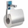 MSV Porte Rouleau Papier Wc Mural ALBA Zin Chromé - Gris