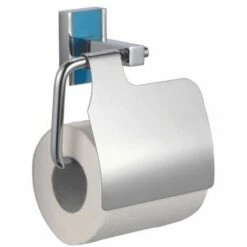MSV Porte Rouleau Papier Wc Mural ALBA Zin Chromé - Gris