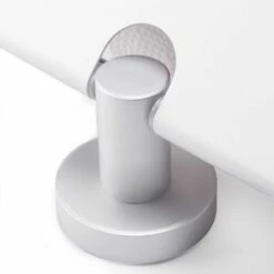 MSV Porte Rouleau Papier Wc Mural LUGANO Alu - Gris -Promos MSV Magasin 30765959 5