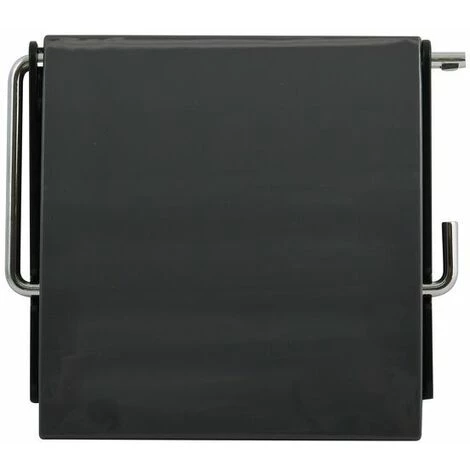 MSV Porte Rouleau Papier Wc Mural PS & Acier Chromé Gris Anthracite - Gris 2 MSV Porte Rouleau Papier Wc Mural PS & Acier Chromé Gris Anthracite - Gris – Image 2