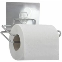 MSV Porte Rouleaux Adhesif Repositionnable PVC Chromé Gris - Gris