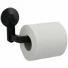 MSV Porte Rouleau Papier Wc Ou Serviettes à Ventouse PVC Noir - Noir