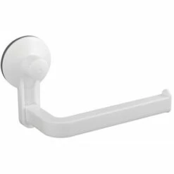 MSV Porte Rouleau Papier Wc Ou Serviettes à Ventouse PVC Blanc - Blanc