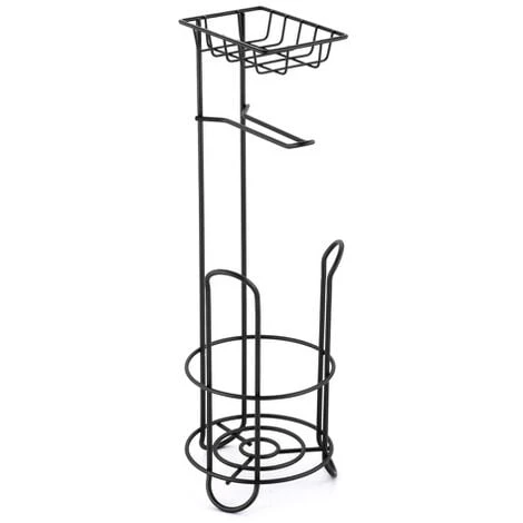 MSV Réserve, Porte Rouleaux & Support Téléphone Sur Pied Acier LILO Noir Mat - Noir 1 MSV Réserve, Porte Rouleaux & Support Téléphone Sur Pied Acier LILO Noir Mat - Noir