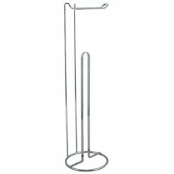 MSV Porte Rouleau Papier Wc Sur Pied Avec Réserve AMY Acier Chromé - Chromé