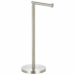 MSV Porte Rouleau Papier Wc Sur Pied Inox - Gris