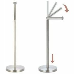 MSV Porte Rouleau Papier Wc Sur Pied Inox - Gris 5 MSV Porte Rouleau Papier Wc Sur Pied Inox - Gris -Promos MSV Magasin 30766009 3