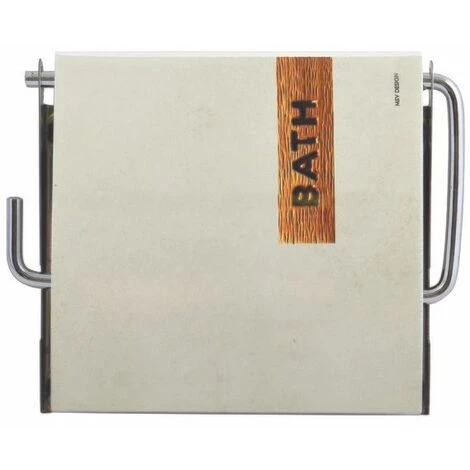 MSV Porte Rouleau Papier Wc Mural Mdf Inox IGUACU - Beige 2 MSV Porte Rouleau Papier Wc Mural Mdf Inox IGUACU - Beige – Image 2