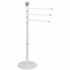 MSV Porte Serviettes 3 Branches Acier Blanc - Blanc