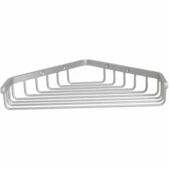 MSV Etagère Panier D'angle De Douche à Fixer PAPEY Alu - Gris