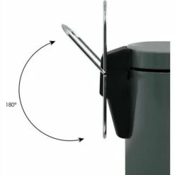 MSV Poubelle à Pédale Inox 3L Gris Foncé - Gris -Promos MSV Magasin 31486739 3