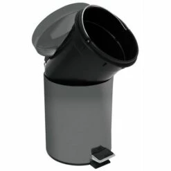 MSV Poubelle à Pédale Inox 3L Gris Foncé - Gris -Promos MSV Magasin 31486739 4