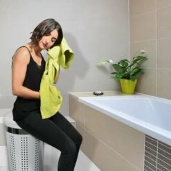 MSV Panier à Linge 46L Avec Couvercle Coussin Inox Blanc 8 MSV Panier à Linge 46L Avec Couvercle Coussin Inox Blanc -Promos MSV Magasin 31486750 4