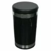 MSV Panier à Linge 46L Avec Couvercle Coussin Inox Noir
