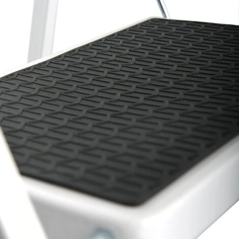 MSV Escabeau Marchepied 2 Niveaux Pliant & Antidérapant En Acier Max 150kg (46x55x82cm) - Noir 2 MSV Escabeau Marchepied 2 Niveaux Pliant & Antidérapant En Acier Max 150kg (46x55x82cm) - Noir – Image 2