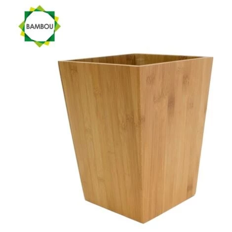 MSV Poubelle En Bambou 3L Marron - Marron 3 MSV Poubelle En Bambou 3L Marron - Marron – Image 3