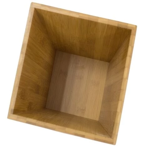 MSV Poubelle En Bambou 3L Marron - Marron 5 MSV Poubelle En Bambou 3L Marron - Marron – Image 5