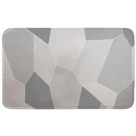 MSV Tapis De Bain Microfibre 45x75cm Origami - Gris 1 MSV Tapis De Bain Microfibre 45x75cm Origami - Gris