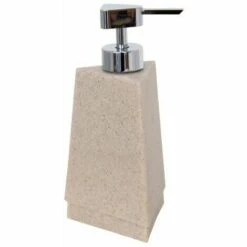MSV Lot De 4 Accessoires De Salle De Bain En Polyrésine SUEZ Sable - Beige -Promos MSV Magasin 32591279 4